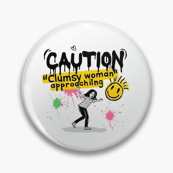 Item preview, Caution: Clumsy Woman Falling – Funny Graffiti-Inspired Design designed and sold by WHDProduction45.