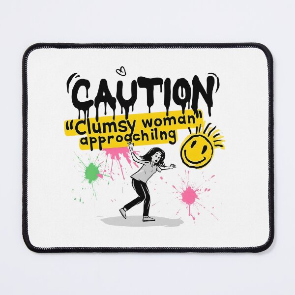 Item preview, Caution: Clumsy Woman Falling – Funny Graffiti-Inspired Design designed and sold by WHDProduction45.