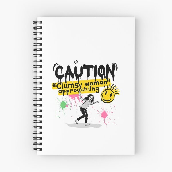 Item preview, Caution: Clumsy Woman Falling – Funny Graffiti-Inspired Design designed and sold by WHDProduction45.