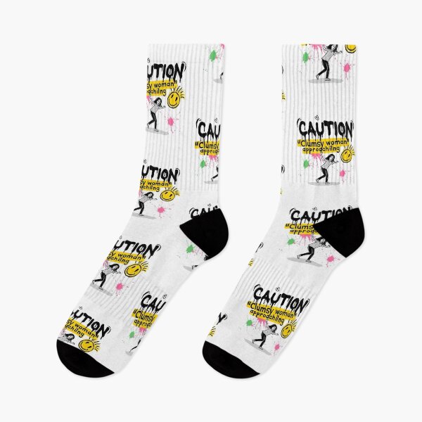 Item preview, Caution: Clumsy Woman Falling – Funny Graffiti-Inspired Design designed and sold by WHDProduction45.