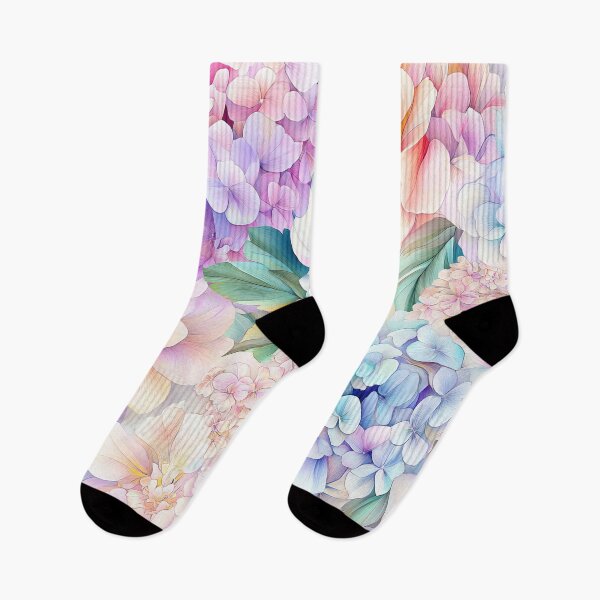 Item preview, Pretty Gossamer Pastel Hydrangea Flowers designed and sold by WatercolorLane.