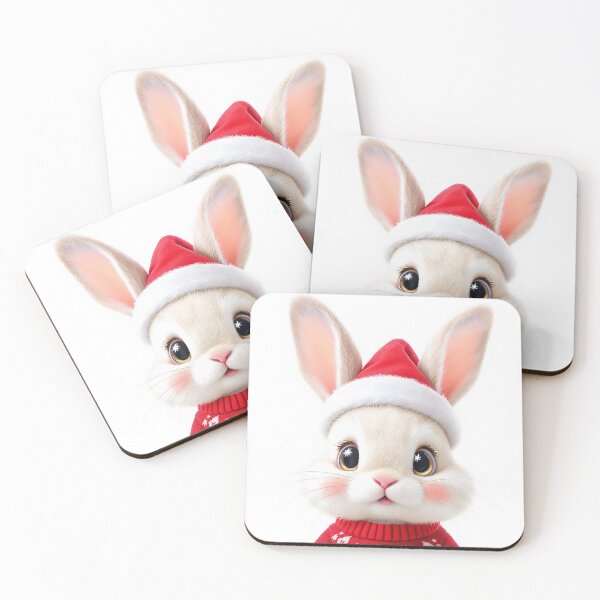 Item preview, Bunny Rabbit in Santa Clothes Christmas Animal Illustration designed and sold by acceleratorhams.