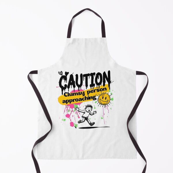 Item preview, Caution: Clumsy Person Approaching – Funny Splatter Graffiti Style Design designed and sold by WHDProduction45.