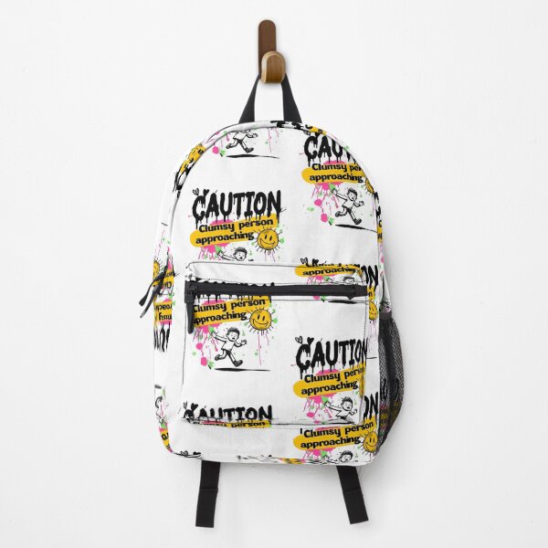 Item preview, Caution: Clumsy Person Approaching – Funny Splatter Graffiti Style Design designed and sold by WHDProduction45.