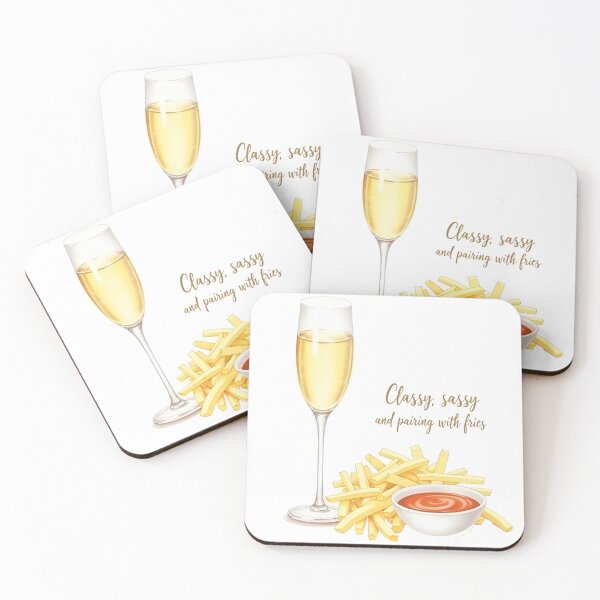 Item preview, Champagne & Fries | Classy Sassy Wine Pairing designed and sold by weebeearts.