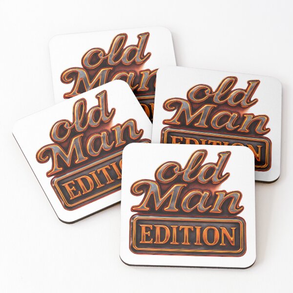 Item preview, Fiery chrome badge “Old Man Edition” design designed and sold by PixelPrisma.