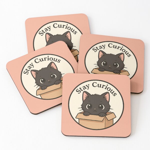 Item preview, Curious Black Kitten In A Box designed and sold by Yuliya Brush.