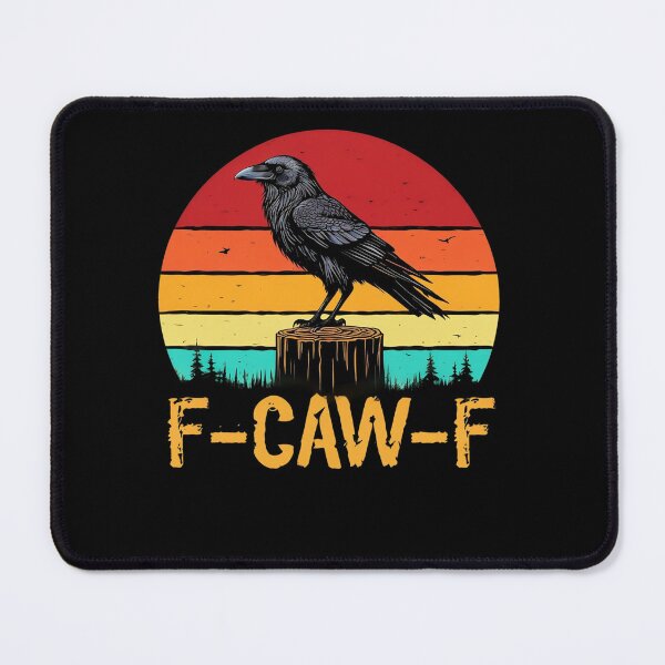 Item preview, black crow, f-caw-f funny black bird designed and sold by studiopekepeke.