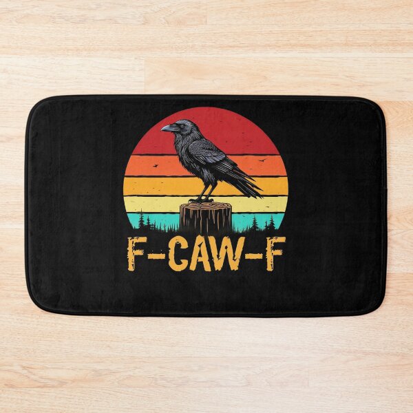 Item preview, black crow, f-caw-f funny black bird designed and sold by studiopekepeke.