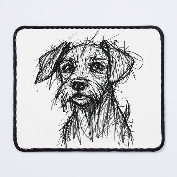 Item preview, A dog drawn in pencil. designed and sold by MagelliShop.
