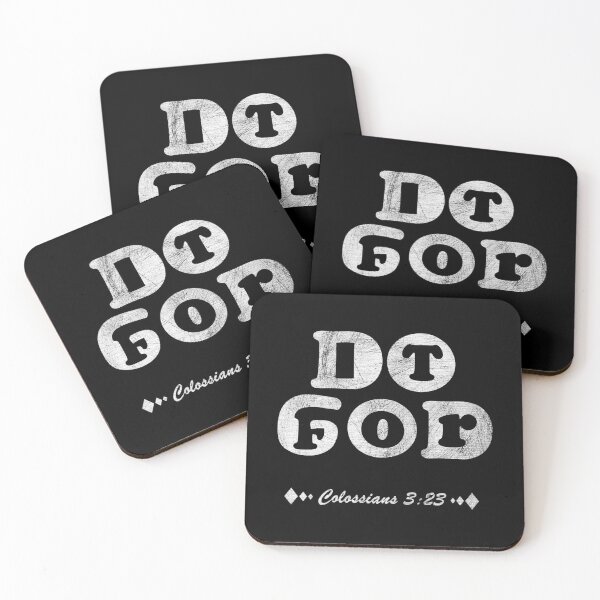 Item preview, Colossians 3 23 - do it for god - typography - white bible verse illusion design designed and sold by ZechJohnRB.