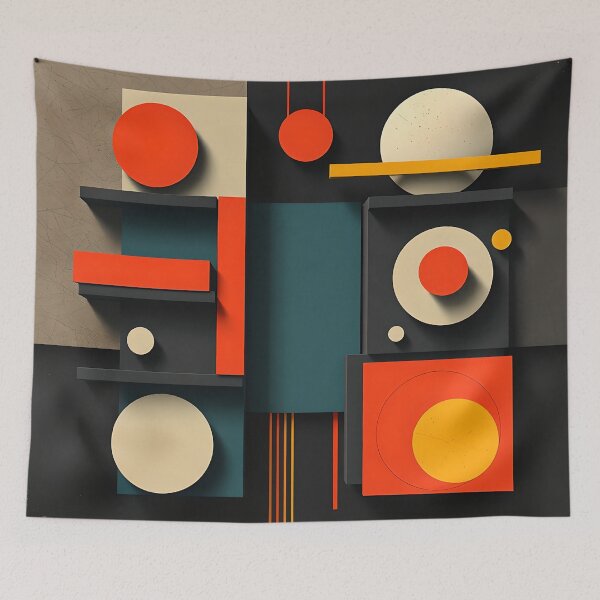 Item preview, Abstract Constructivist Art - Geometric Bauhaus Modern Design designed and sold by AbdS07.