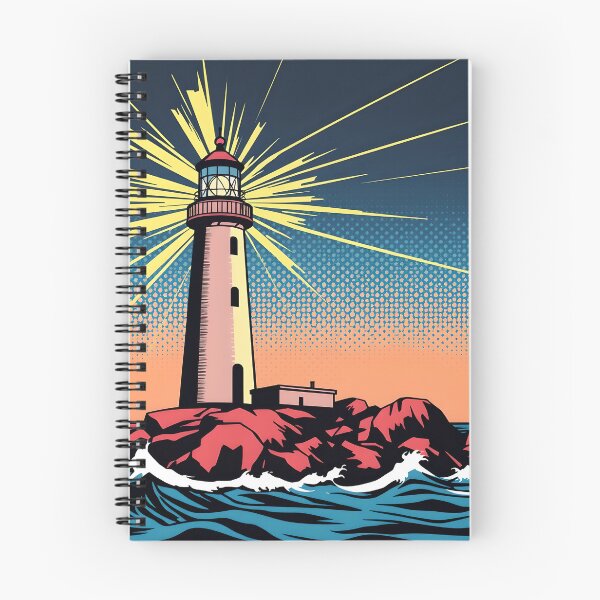 Item preview, Retro Pop Art Lighthouse - Vintage Comic Book Maritime Beacon  designed and sold by AbdS07.