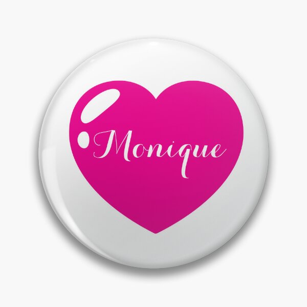 Item preview, Monique Name with Pink Heart  designed and sold by Monika Howarth.
