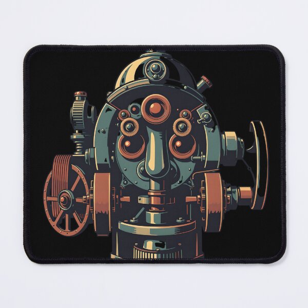 Item preview, Steampunk Mechanical Face - Victorian Industrial Gear Portrait designed and sold by AbdS07.