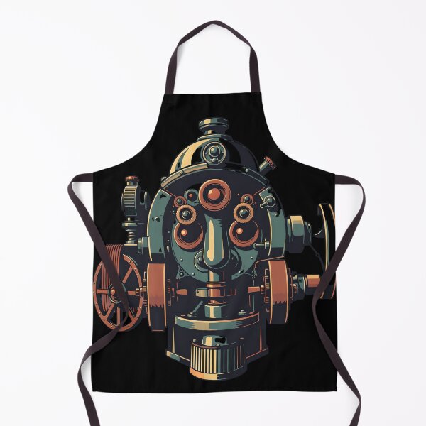 Item preview, Steampunk Mechanical Face - Victorian Industrial Gear Portrait designed and sold by AbdS07.