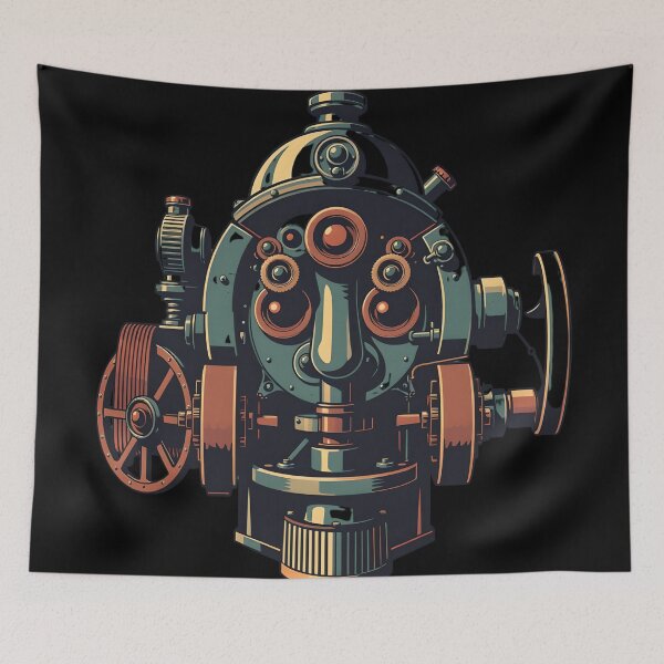 Item preview, Steampunk Mechanical Face - Victorian Industrial Gear Portrait  designed and sold by AbdS07.