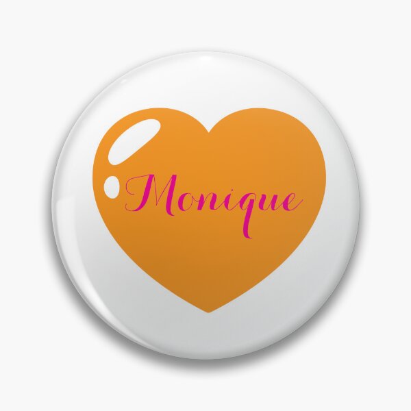 Item preview, Monique Name with Orange Heart  designed and sold by Monika Howarth.