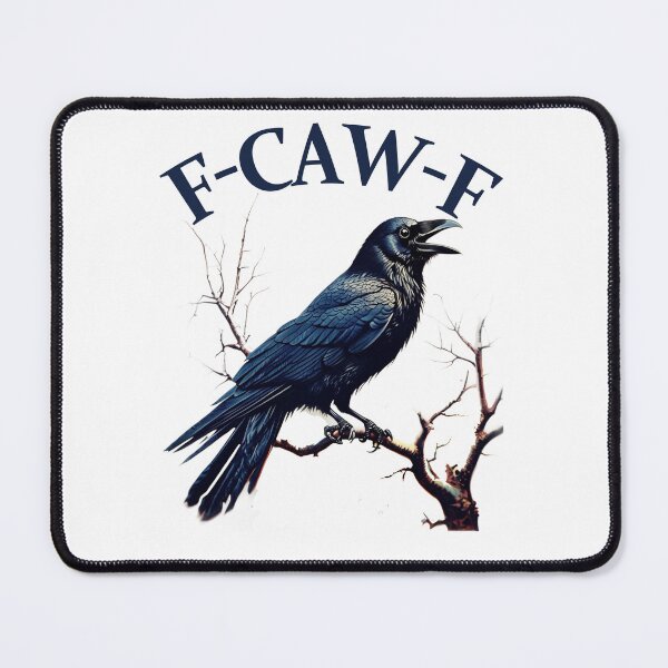 Item preview, black crow, f-caw-f funny black bird designed and sold by studiopekepeke.