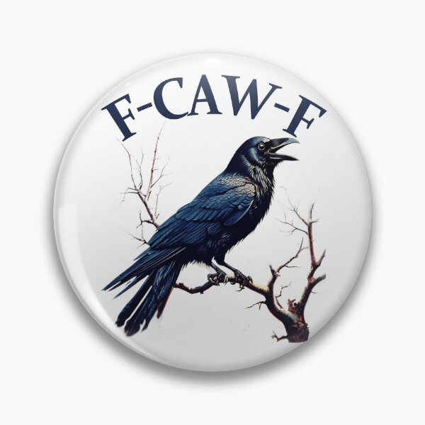 Item preview, black crow, f-caw-f funny black bird designed and sold by studiopekepeke.