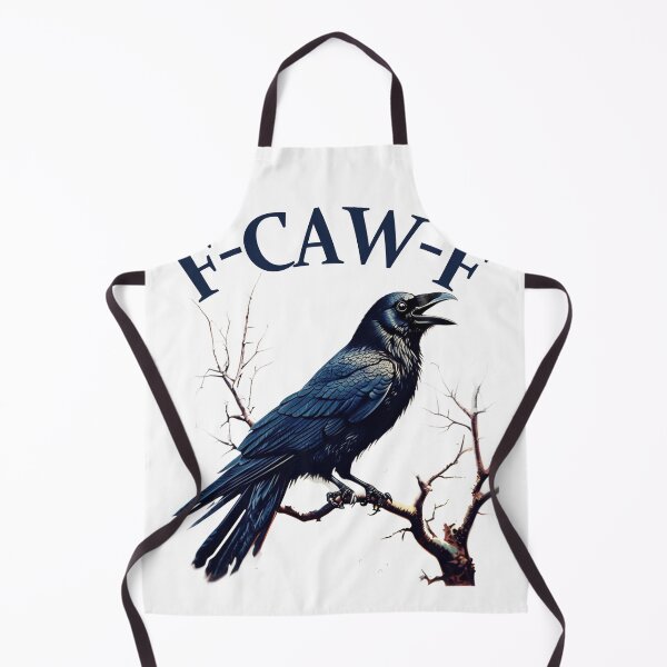 Item preview, black crow, f-caw-f funny black bird designed and sold by studiopekepeke.