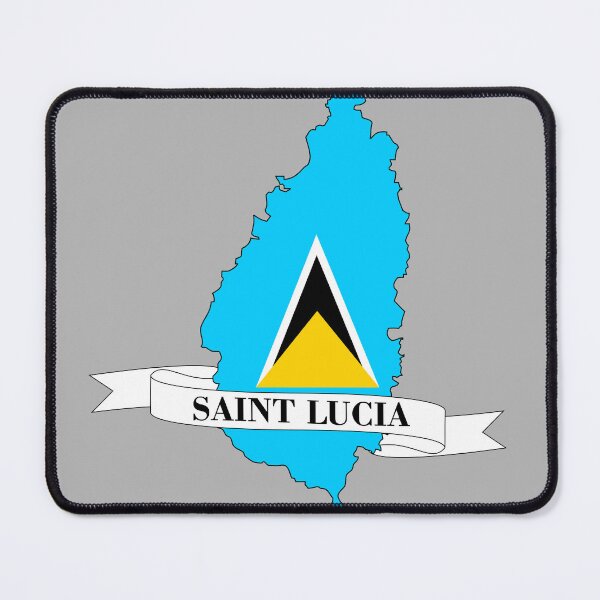 Item preview, Flag map of Saint Lucia designed and sold by visual adventures.