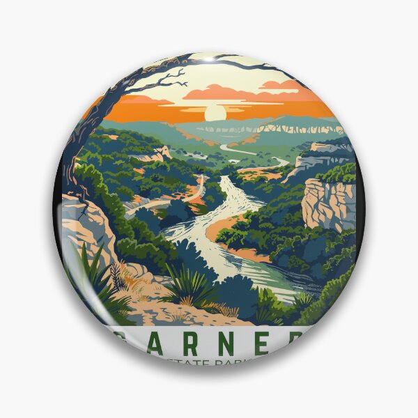 Item preview, Garner State Park in Texas, USA Vintage Art Travel Landscape designed and sold by MaateoDesign.