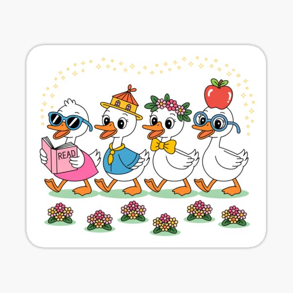 Item preview, Back to School Goose Friends designed and sold by theartfulaspie.