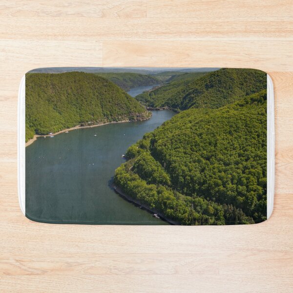 Item preview, Aerial view of Tarnita Lake surrounded by forested hills designed and sold by PR7 photography.