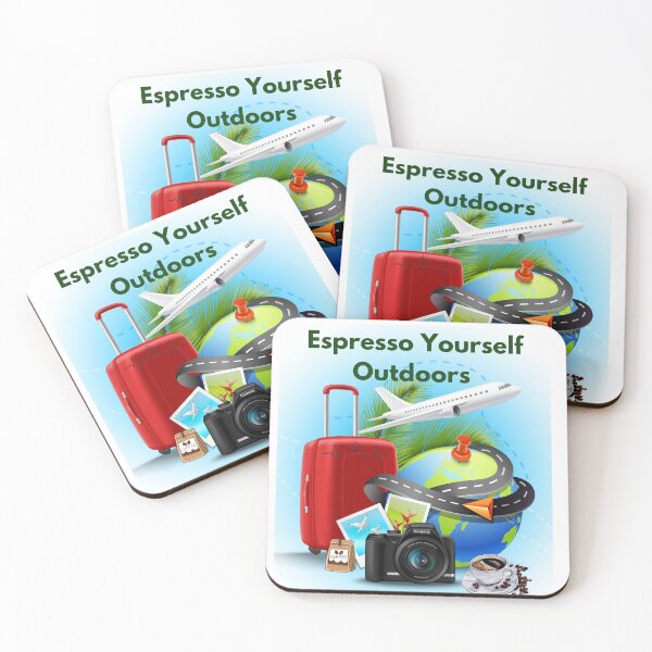 Item preview, Espresso Yourself Outdoors – Coffee & Travel Lover Design designed and sold by OffTrackCo.