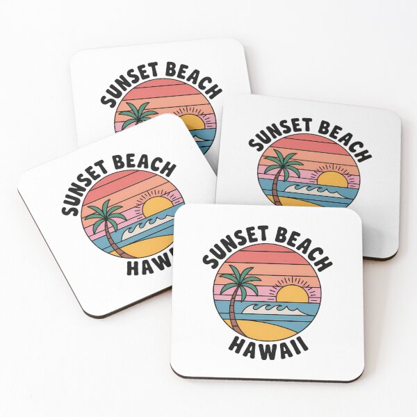Item preview, Sunset Beach Hawaii Minimalist Circle Sticker designed and sold by Horizon Tales.