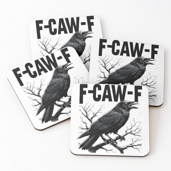 Item preview,  black crow, f-caw-f funny black bird designed and sold by studiopekepeke.