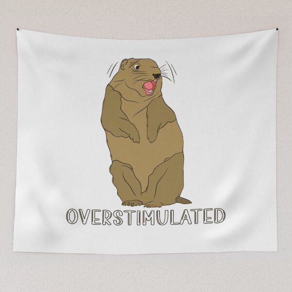 Item preview, Overstimulated groundhog designed and sold by nostakesart.