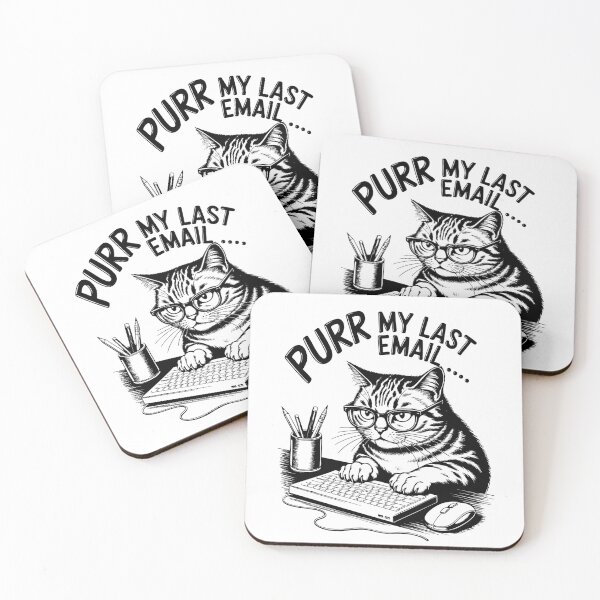 Item preview, Purr My Last Email Funny Cat Lover Office Humor Sarcastic designed and sold by jmbeezee.