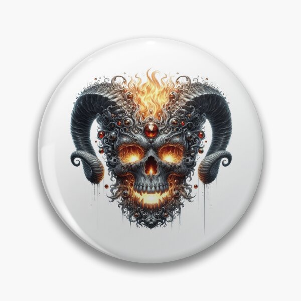 Item preview, Fiery horned demon adorned with gemstones designed and sold by MadinaFatt.