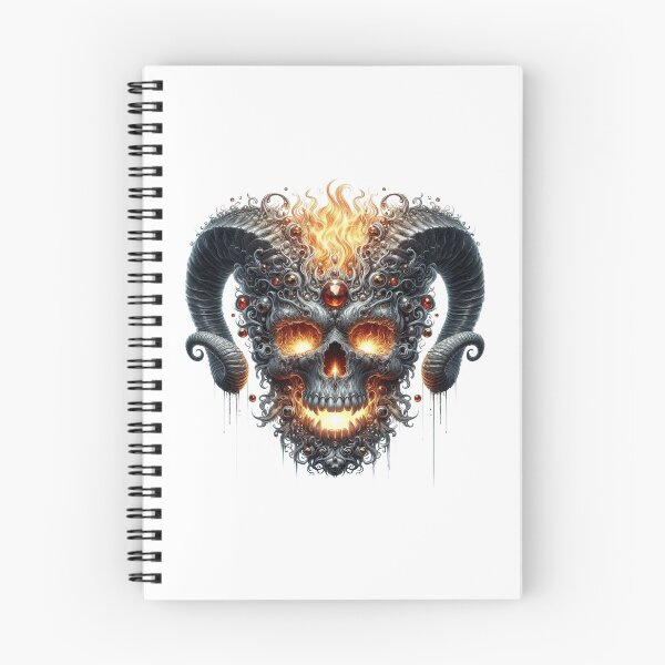 Item preview, Fiery horned demon adorned with gemstones designed and sold by MadinaFatt.