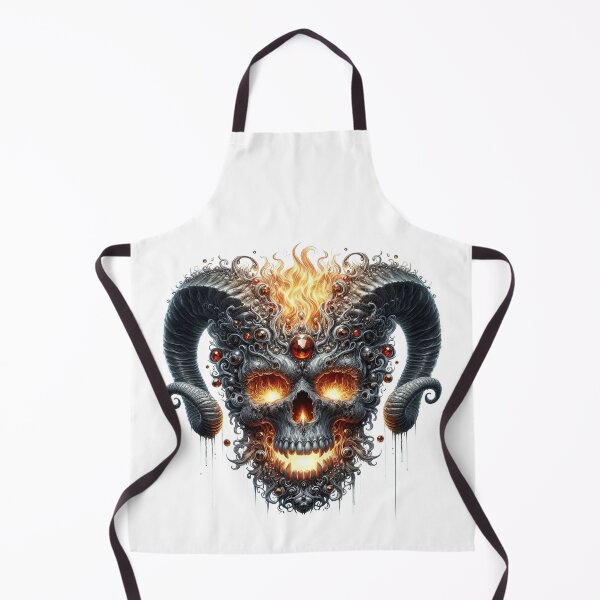 Item preview, Fiery horned demon adorned with gemstones designed and sold by MadinaFatt.