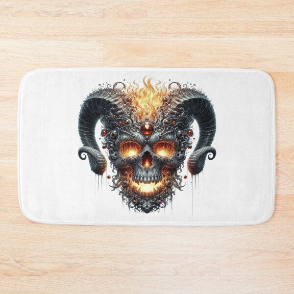 Item preview, Fiery horned demon adorned with gemstones designed and sold by MadinaFatt.