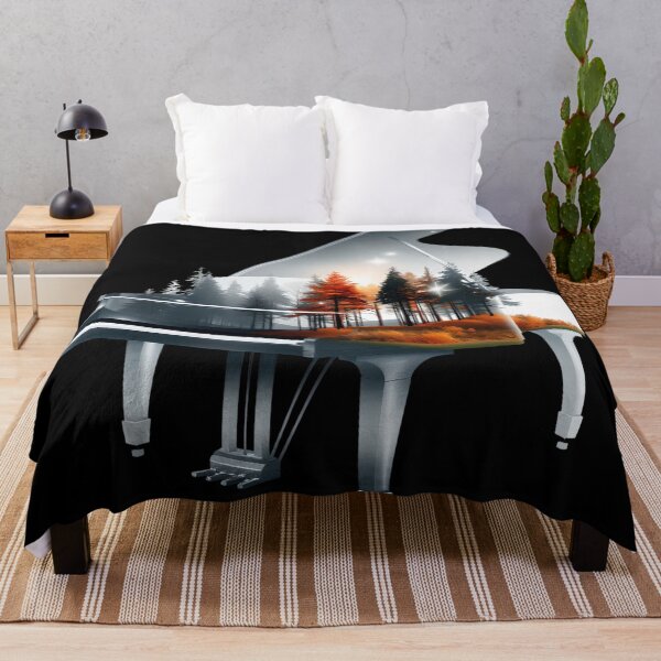 Item preview, Mystical Forest Piano - Surreal Nature Music Art Print designed and sold by AbdS07.