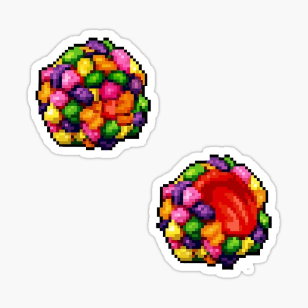 Item preview, Nerds Gummy Cluster Pixel Art designed and sold by littlefrankshop.