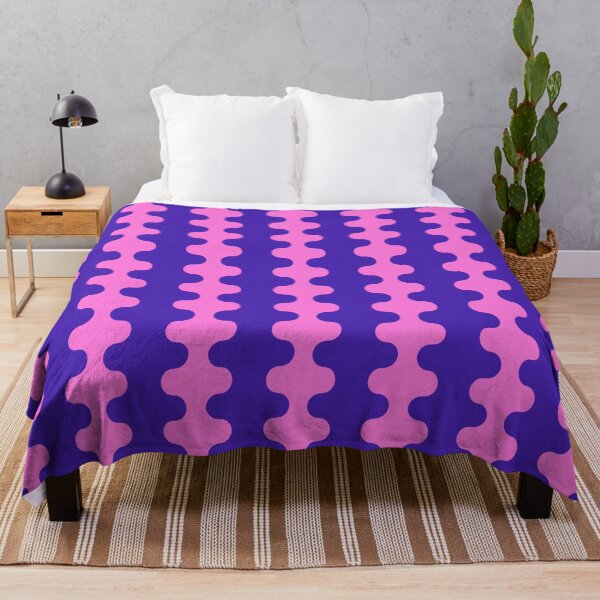 Item preview, Wavy Stripes Ogee A-Go-Go Bold Pop Pattern in Purple Pink designed and sold by kierkegaard.