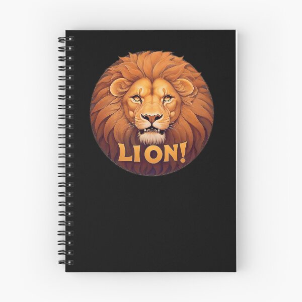 Item preview, Image 1/6 of a fantasy lion with the large phrase "LION!" in the center inside a circle. designed and sold by Giulivo Store Graphic.