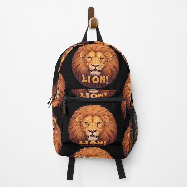 Item preview, Image 1/6 of a fantasy lion with the large phrase "LION!" in the center inside a circle. designed and sold by Giulivo Store Graphic.