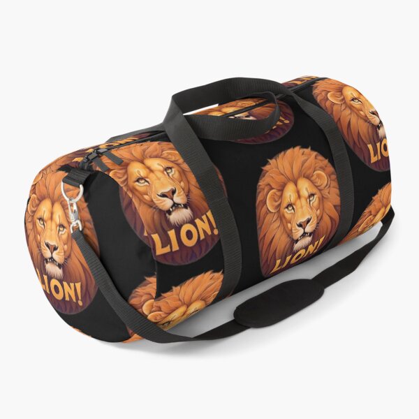 Item preview, Image 1/6 of a fantasy lion with the large phrase "LION!" in the center inside a circle. designed and sold by Giulivo Store Graphic.
