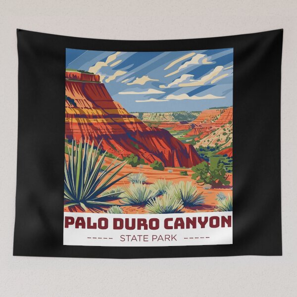 Item preview, Palo Duro Canyon State Park in Texas, USA Vintage Art Travel Landscape designed and sold by MaateoDesign.