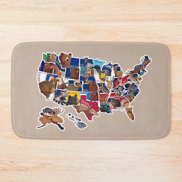 Item preview, All State Mammals/Animals (On USA Map) designed and sold by littlealiart.