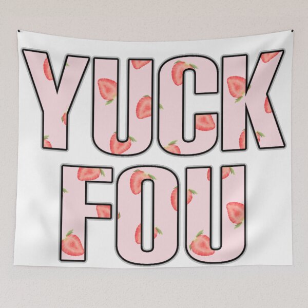 Item preview, Yuck Fou pink and strawberries pattern  designed and sold by Lucky Pig Teesigns .