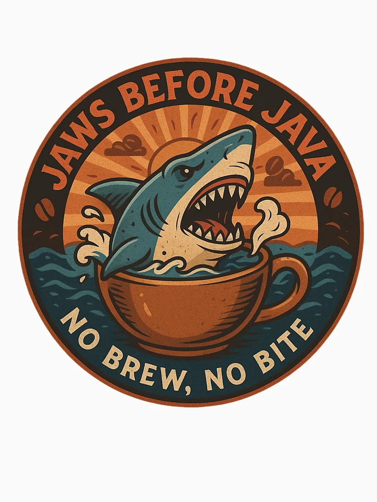 Thumbnail 7 of 7, Classic T-Shirt, Jaws Before Java designed and sold by JavaJokeTees.