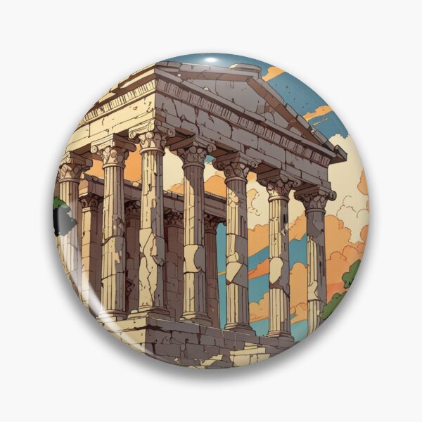 Item preview, The Ruined Greek Temple designed and sold by BespokeBrushes.