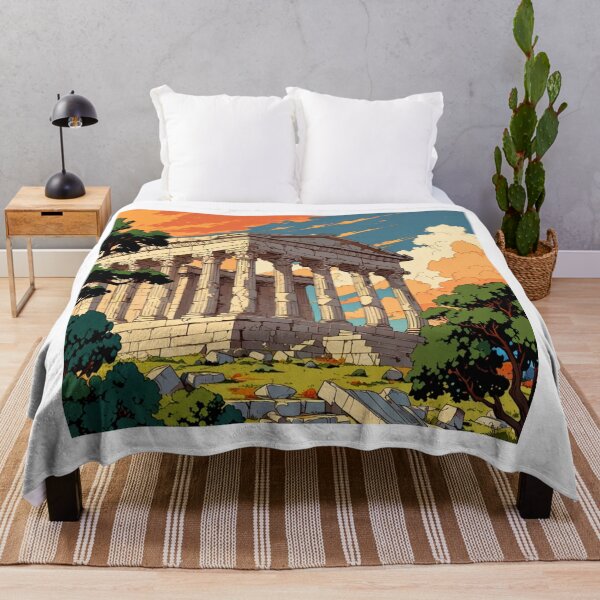 Item preview, The Ruined Greek Temple designed and sold by BespokeBrushes.